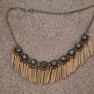 Cozette Fringe statement necklace
